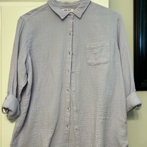 Nine West Gauze Shirt Womens XL Lavender Color Never worn or washed